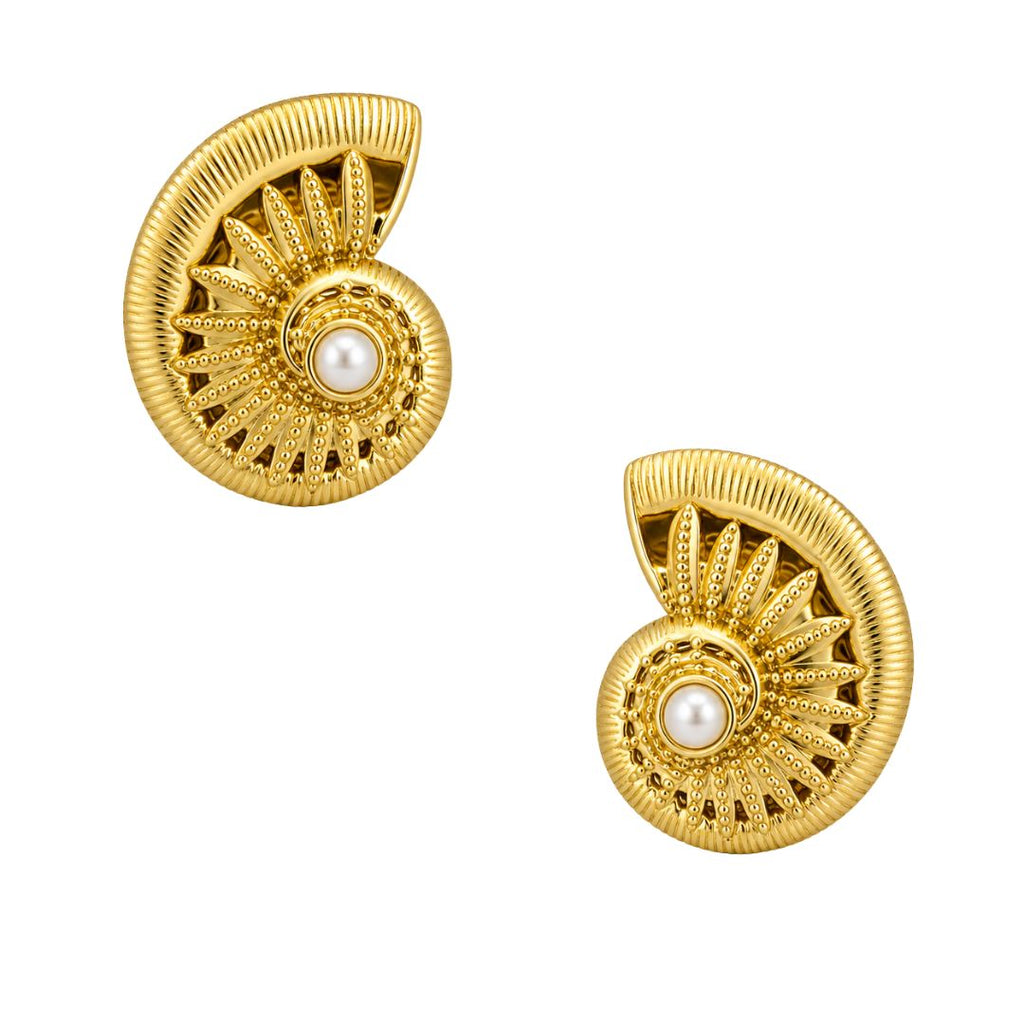 Pendientes Seashell Perla