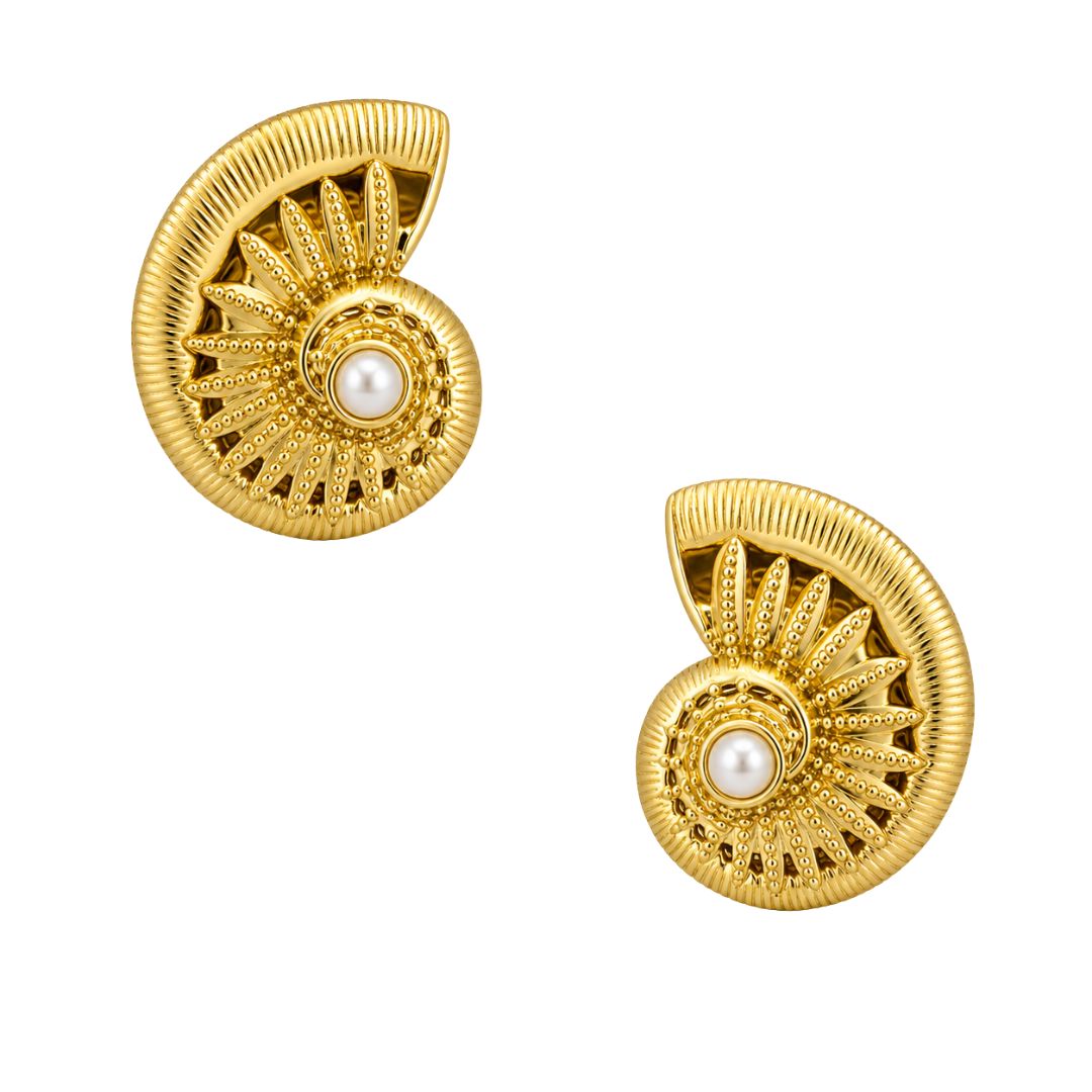 Pendientes Seashell Perla