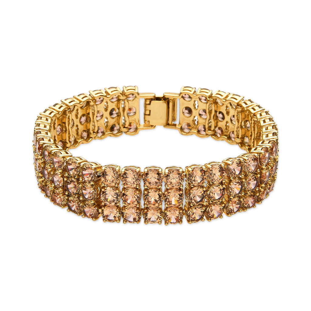 Pulsera con Circonita Brillante acabado oro 18k - Uriom