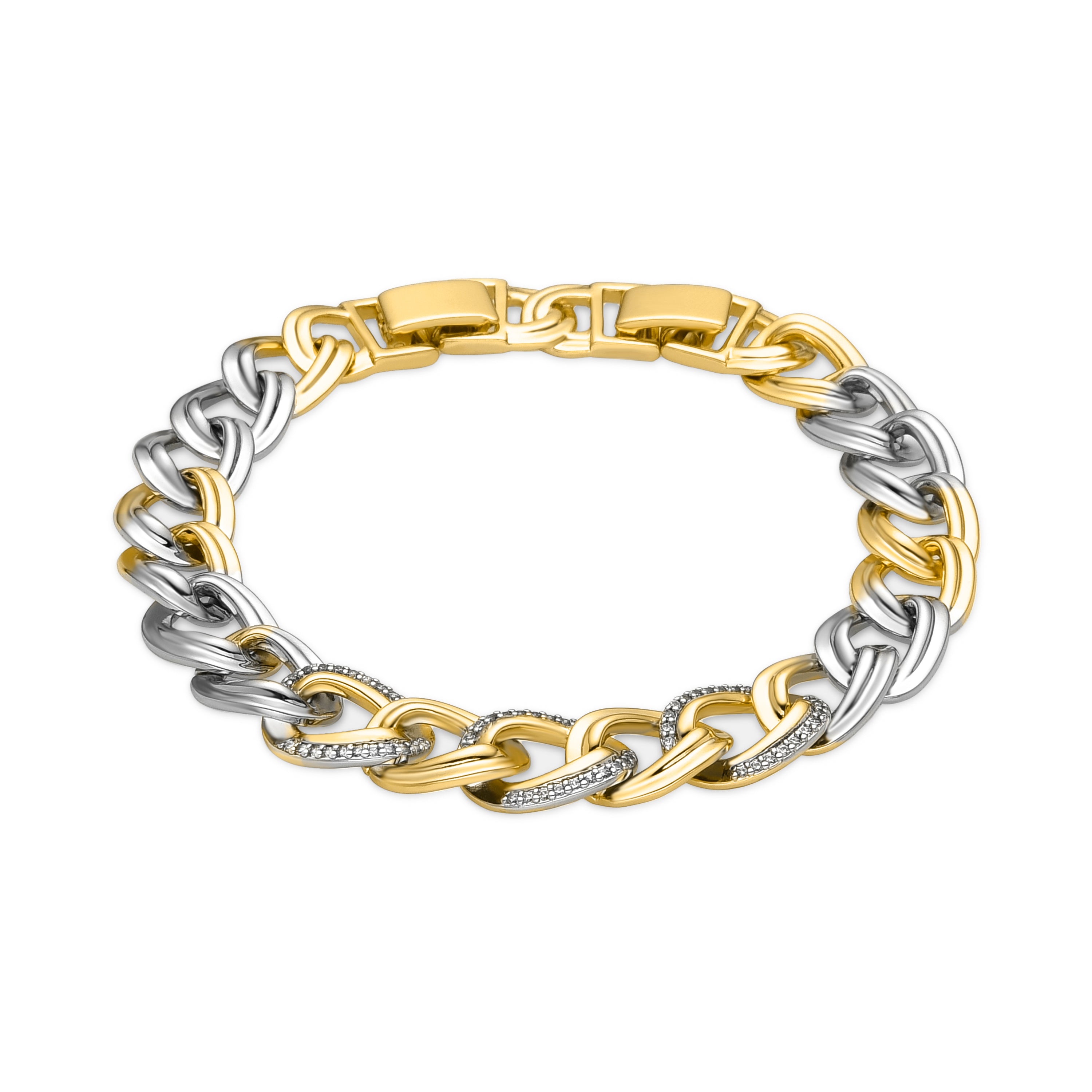 Pulsera con Circonita Brillante acabado oro 18k - Wenfre