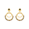 Pendientes con Cristal Multicolor acabado oro 18k - Kharaj