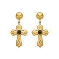 Pendientes con Ojo de Tigre acabado oro 18k - Anleh