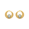 Pendientes con Amazonita acabado oro 18k - Halays