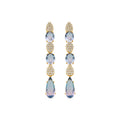 Pendientes con Circonita Multicolor acabado oro 18k - Dirio