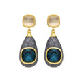 Pendientes con Ojo de Gato acabado oro 18k - Sethi