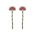 Pendientes con Circonita Multicolor acabado oro 18k - Likme