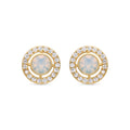 Pendientes con Circonita Brillante acabado oro 18k - Riashe