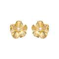 Pendientes con Perla Blanca acabado oro 18k - Leod