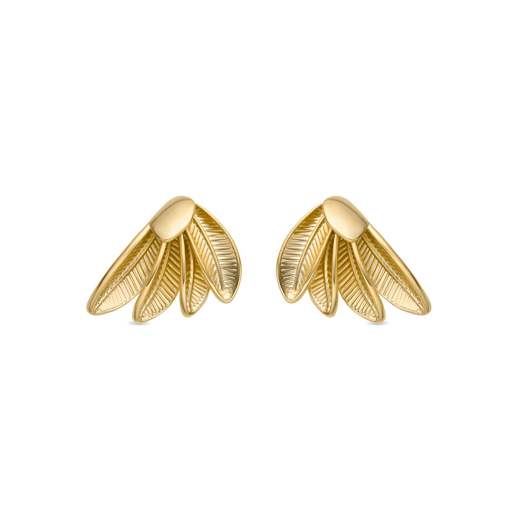 Pendientes acabado oro 18k - Otlya