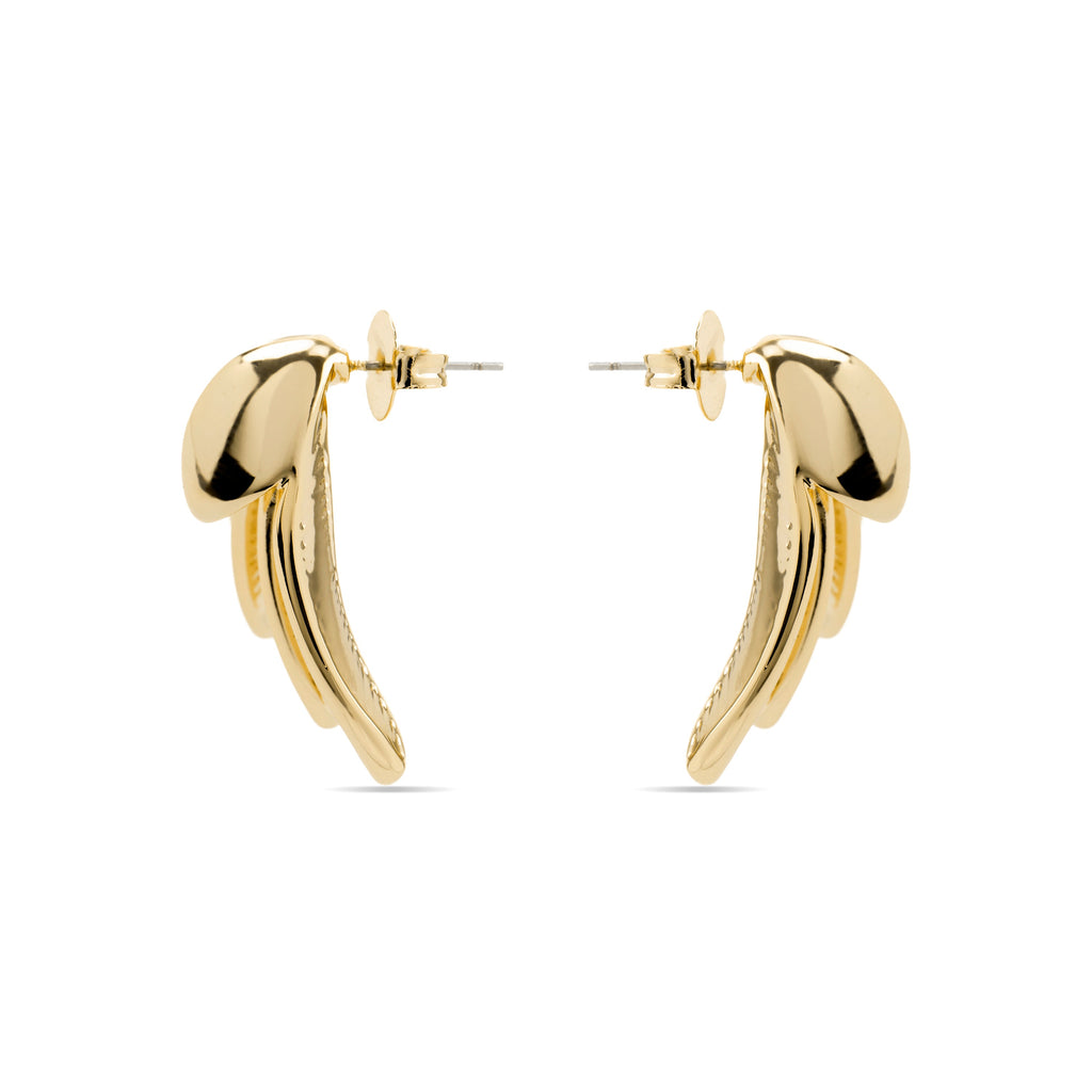 Pendientes acabado oro 18k - Otlya