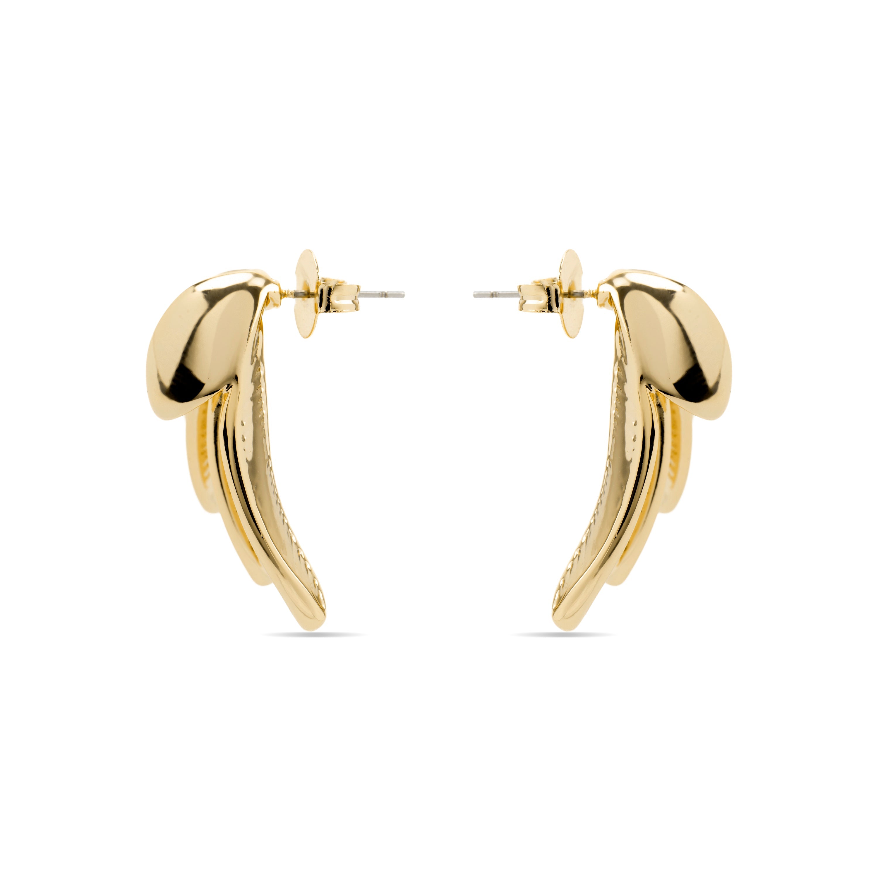 Pendientes acabado oro 18k - Otlya