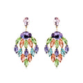 Pendientes con Cristal Multicolor acabado oro 18k - Imkas