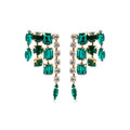 Pendientes con Cristal Multicolor acabado oro 18k - Ordfi