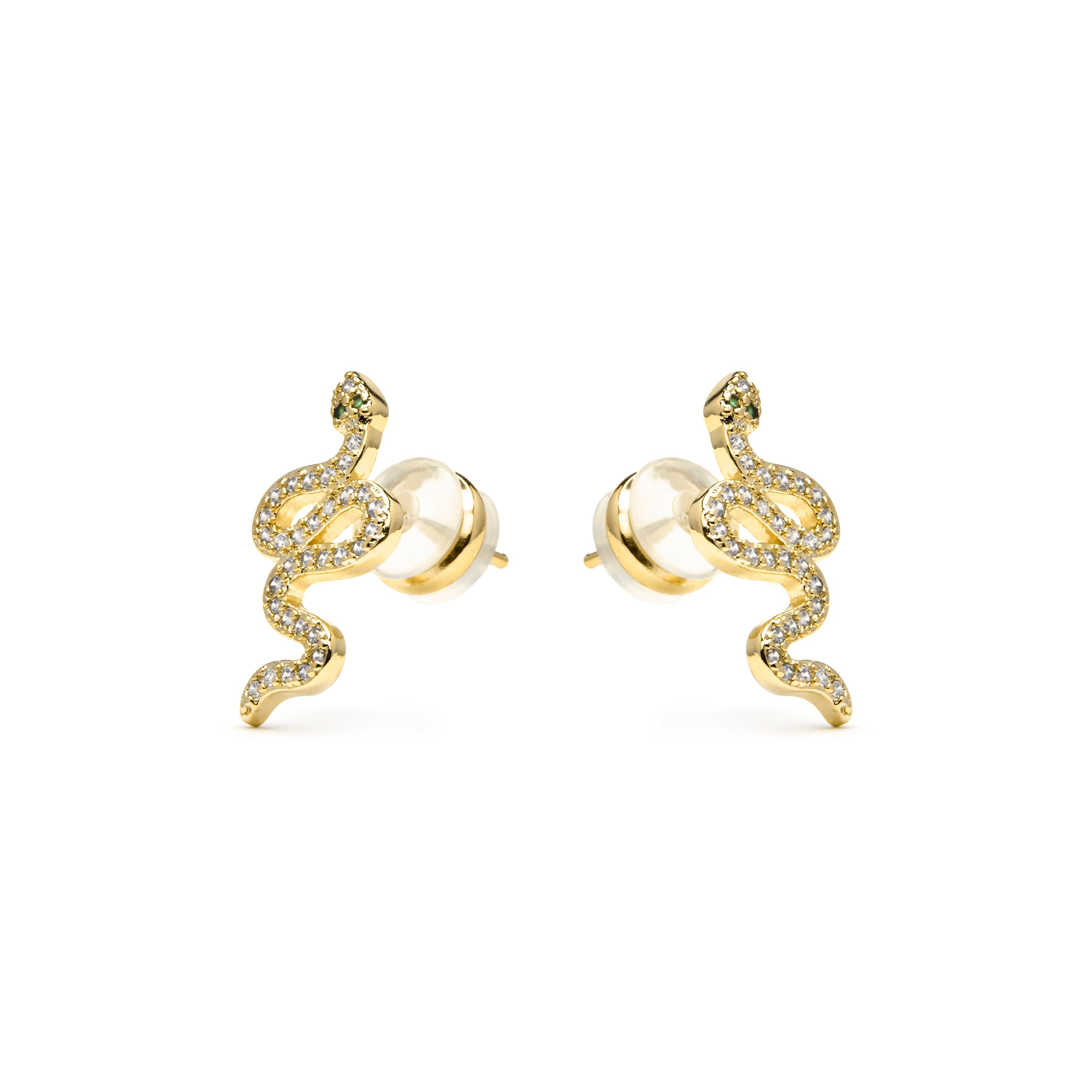Pendientes acabado oro amarillo de 18k y Circonita Brillante - Norra
