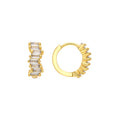 Pendientes acabado oro amarillo de 18k y Circonita Brillante - Miokel