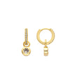 Pendientes acabado oro amarillo de 18k y Circonita Brillante - Yacoss