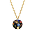 Collar con Lacado Negro acabado oro 18k - Yever