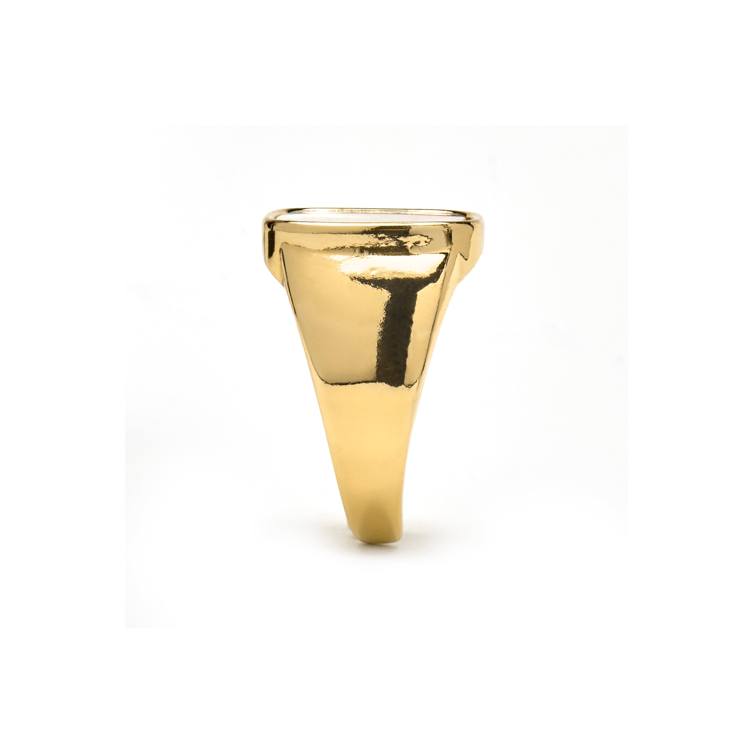 Anillo con Madreperla Blanca acabado oro 18k - Misau