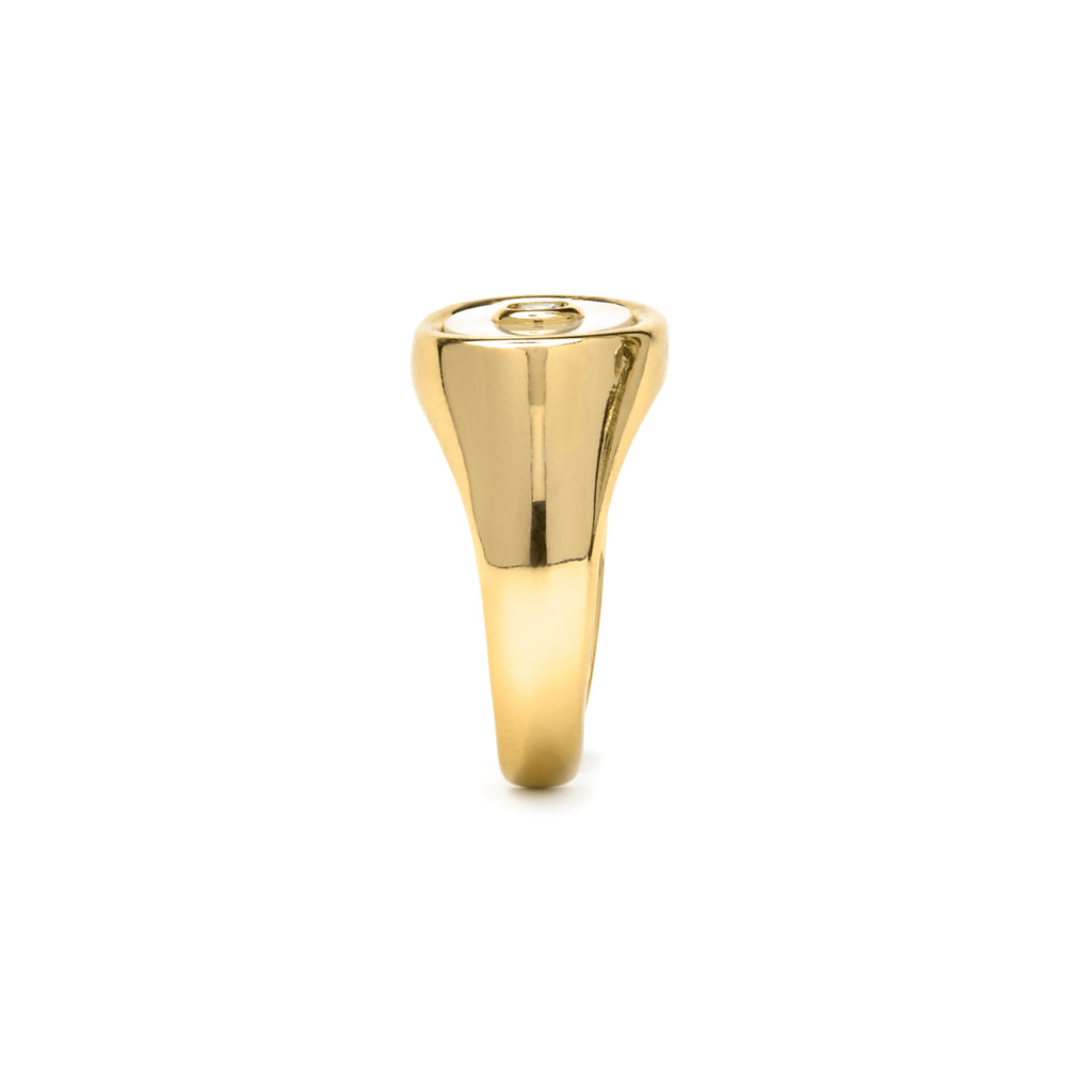 Anillo con Madreperla Blanca acabado oro 18k - Staxo