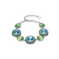 Pulsera con Cristal Azul acabado plata - Drogolo