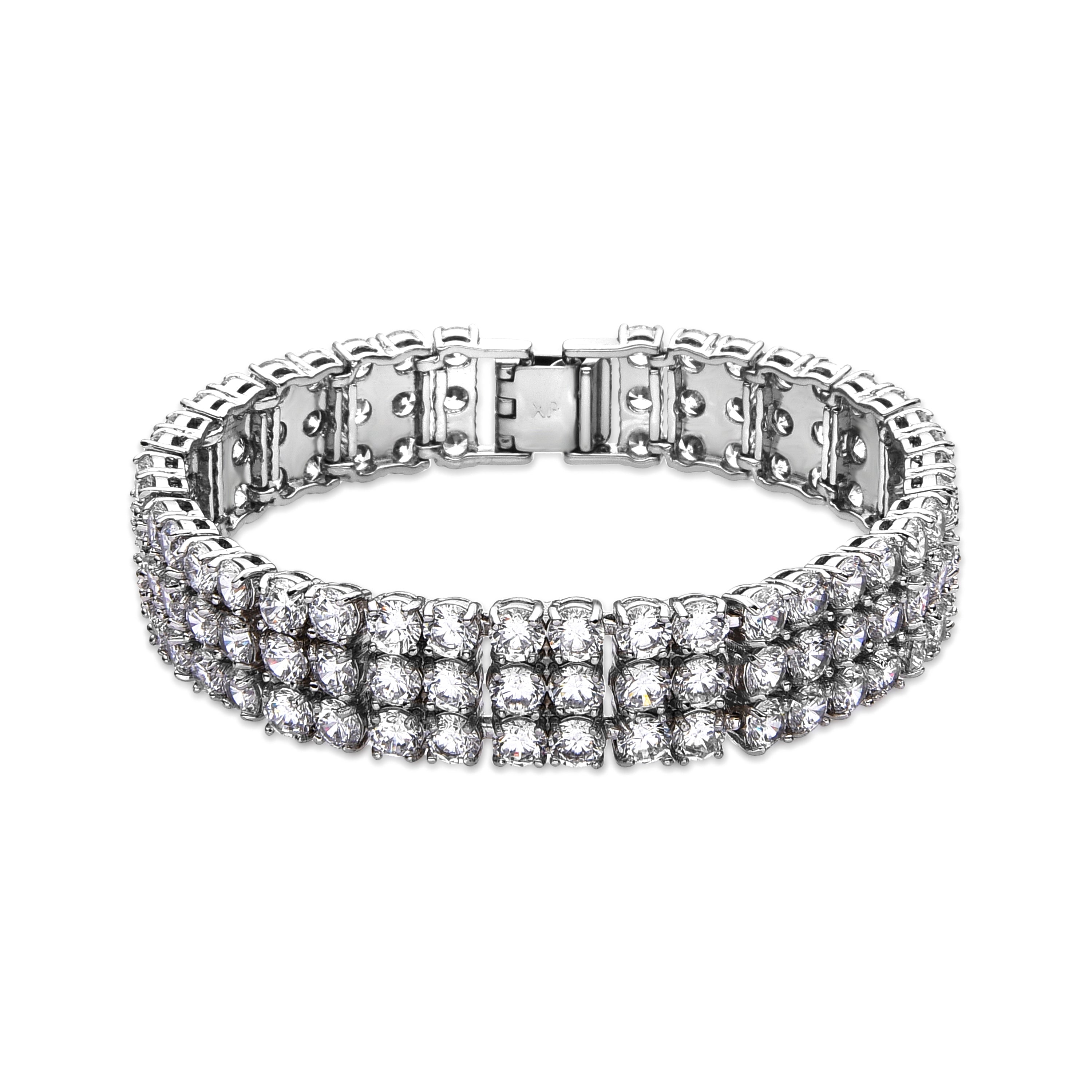 Pulsera con Circonita Brillante acabado plata - Matka