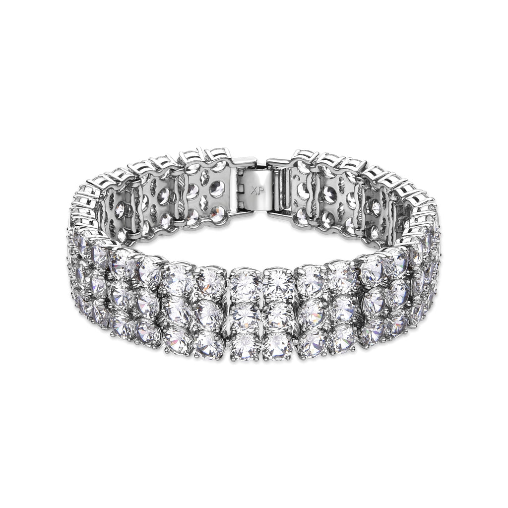 Pulsera con Circonita Brillante acabado plata - Laiko