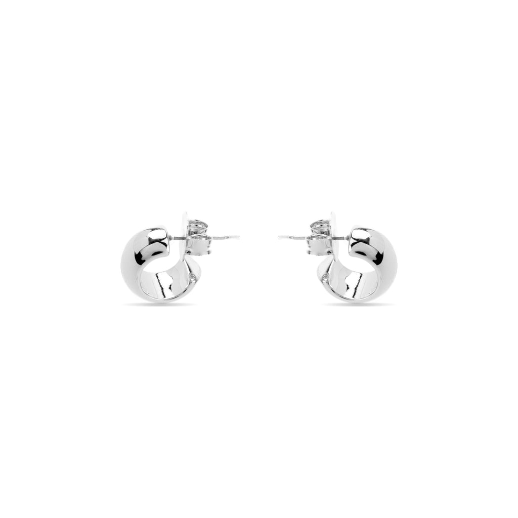 Pendientes con - acabado plata - Metha