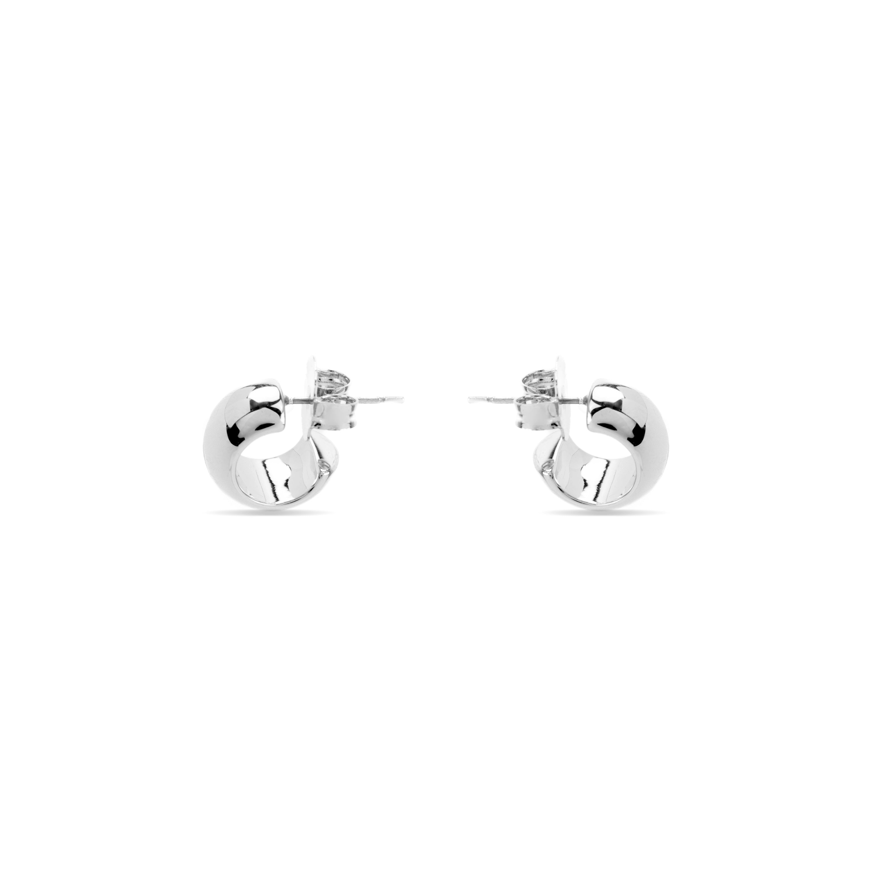 Pendientes con - acabado plata - Metha
