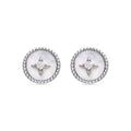 Pendientes con Madreperla Blanca acabado plata - Lymu