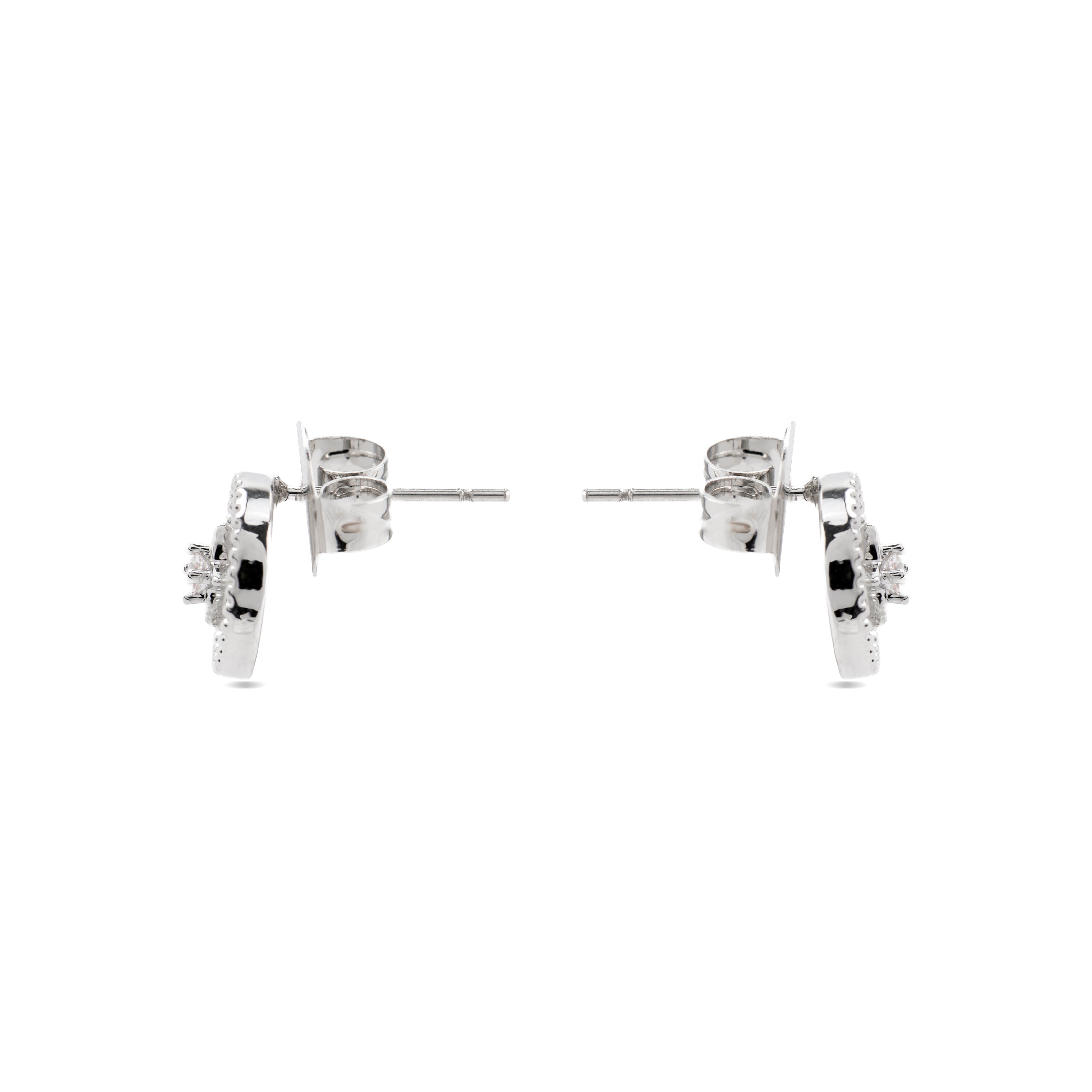 Pendientes con Madreperla Blanca acabado plata - Lymu