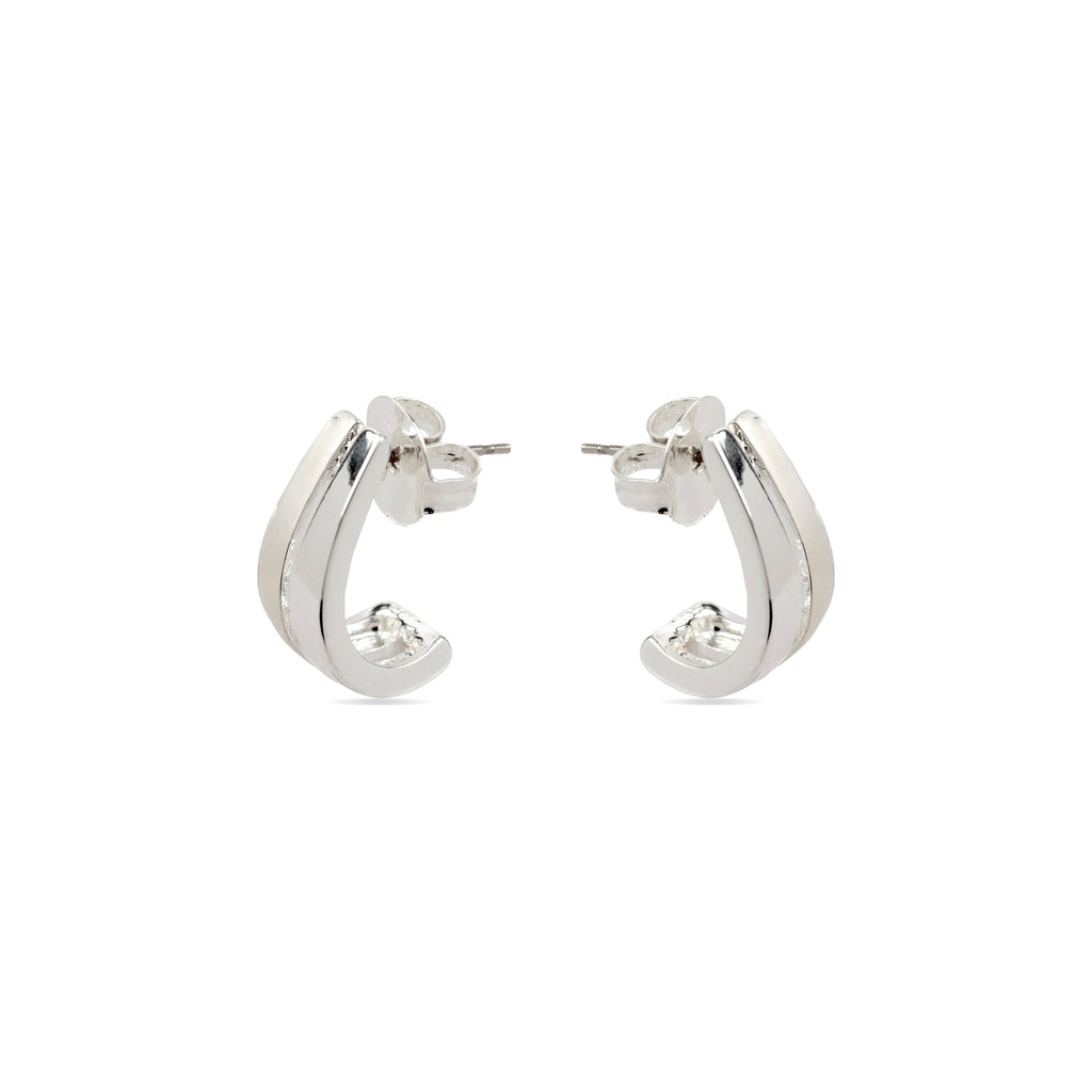 Pendientes con - acabado plata - Oirfan