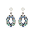 Pendientes con Cristal Multicolor acabado plata - Liodas