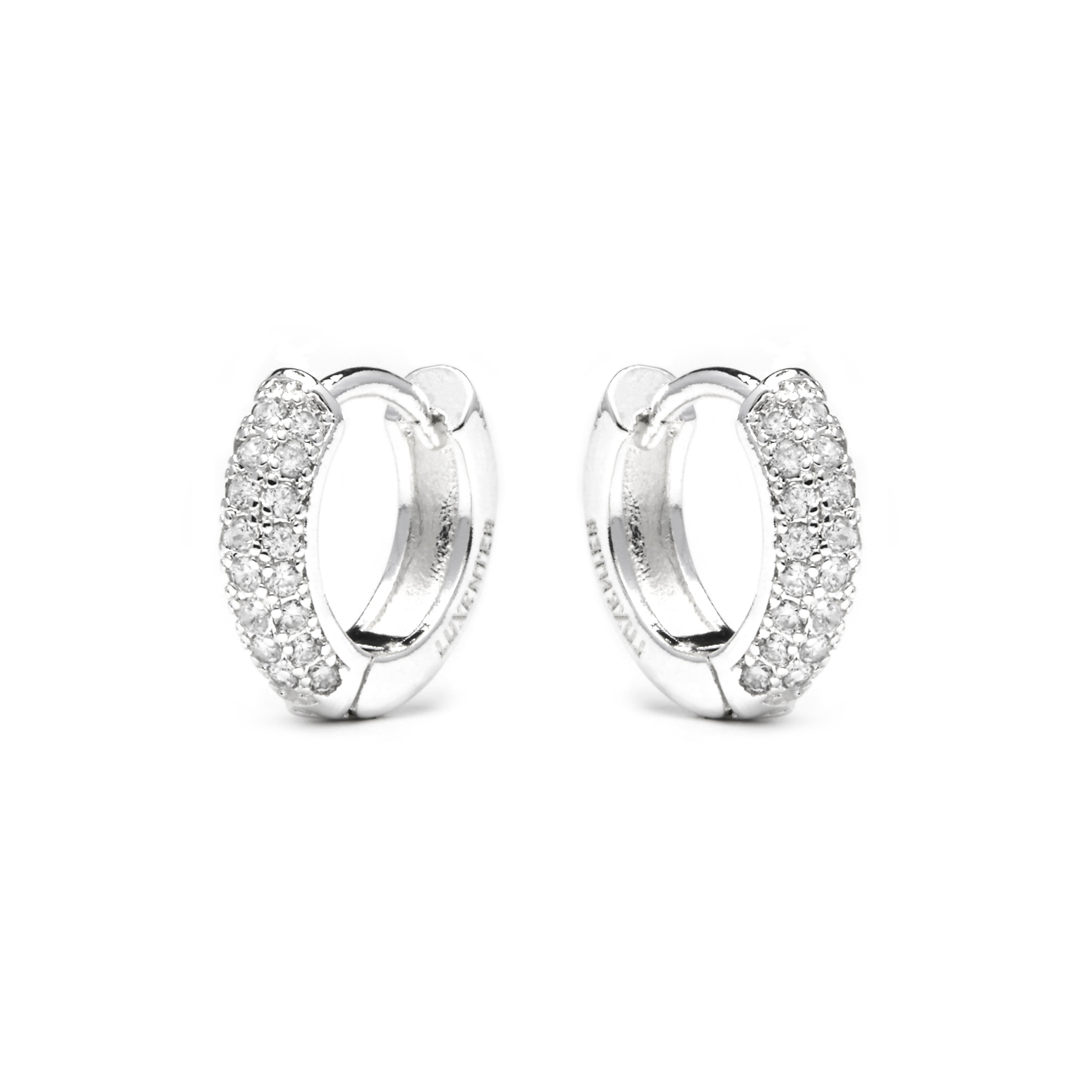Pendientes acabado plata y Circonita Brillante - Krax