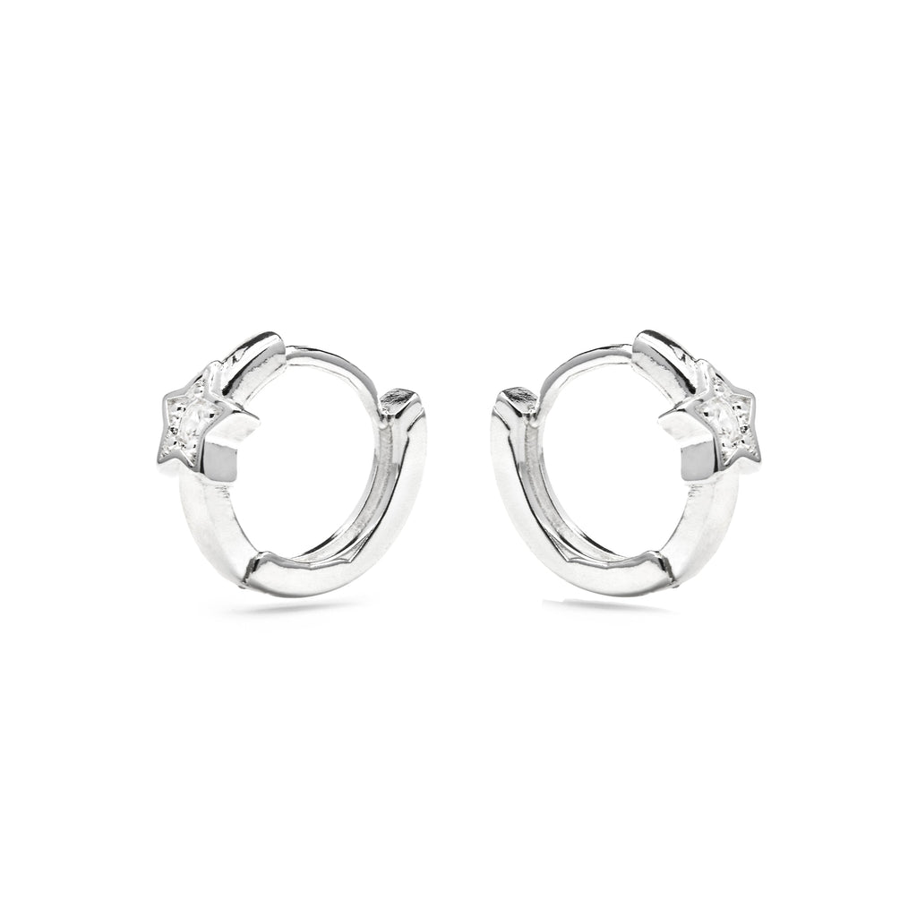 Pendientes acabado plata y Circonita Brillante - Ktyu