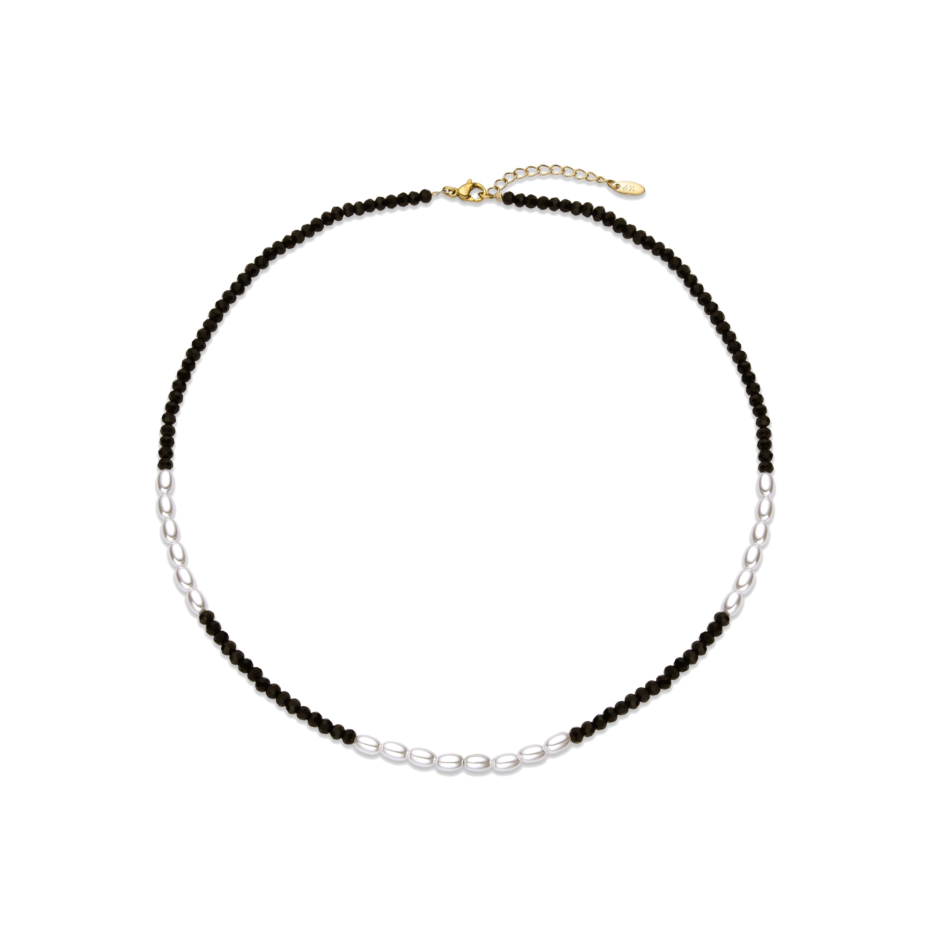 Collar con Perla Blanca acabado plata - Hyna
