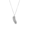 Collar con Circonita Brillante acabado plata - Hizbel