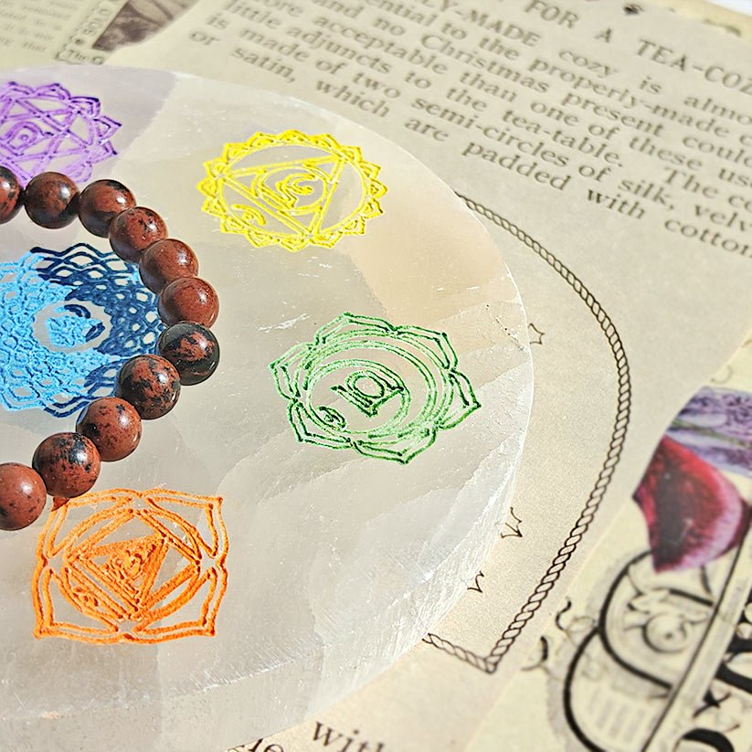 Altar de Selenita de los 7 Chakras
