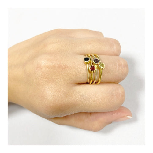 Anillo 'Alexandra' de Cuarzo Ahumado - Plata de Ley 925