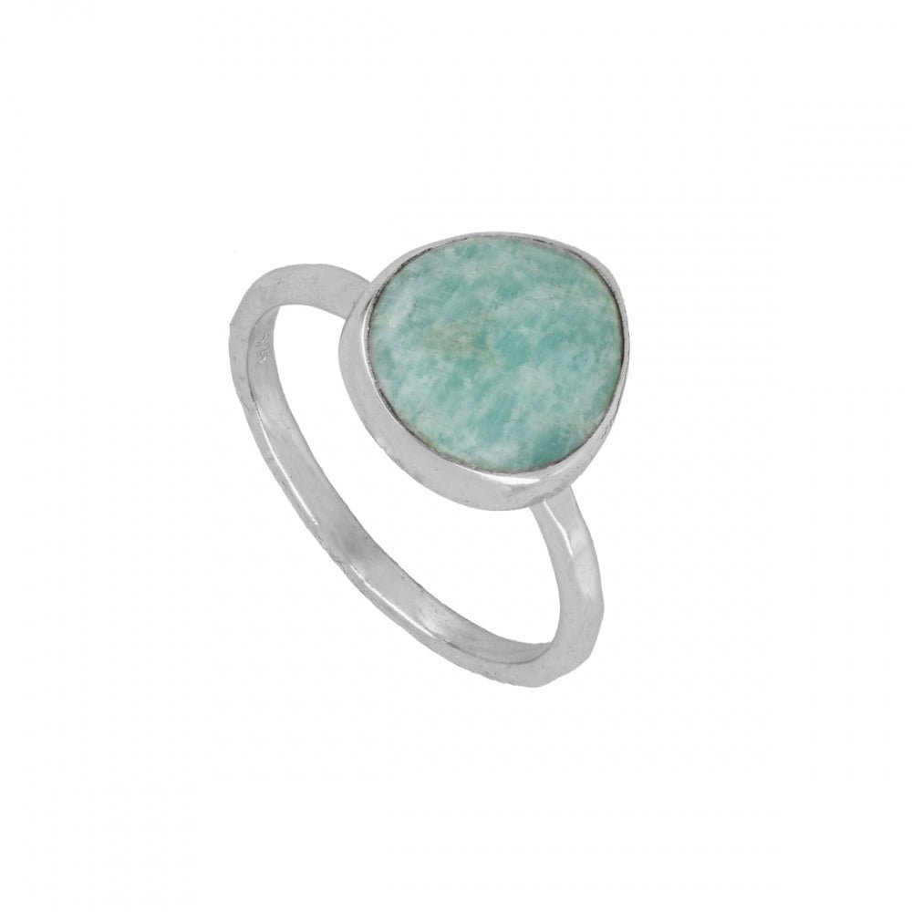 Anillo 'Amira' de Amazonita - Plata de Ley