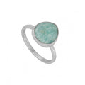 Anillo 'Amira' de Amazonita - Plata de Ley
