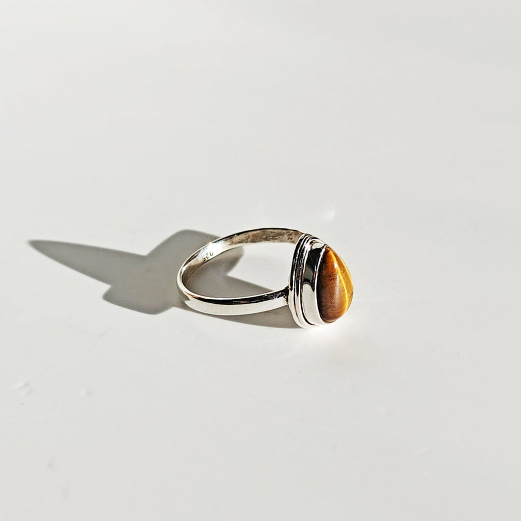 Anillo 'Anahi' de Ojo de Tigre - Plata de Ley