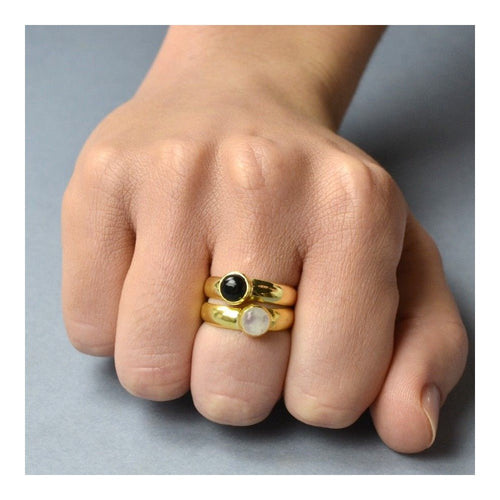 Anillo 'Ceylan' de Espinela - Baño de Oro 18k