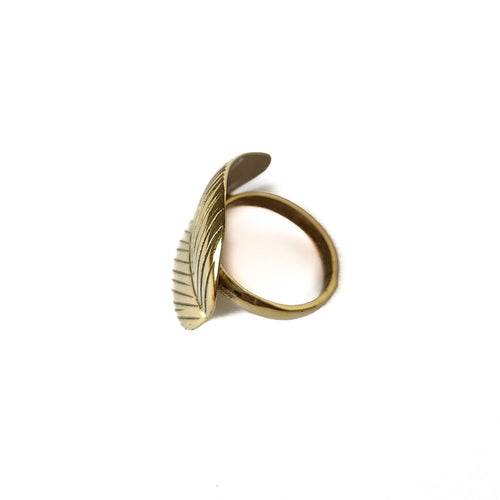 Anillo de Bronce en forma de Hoja