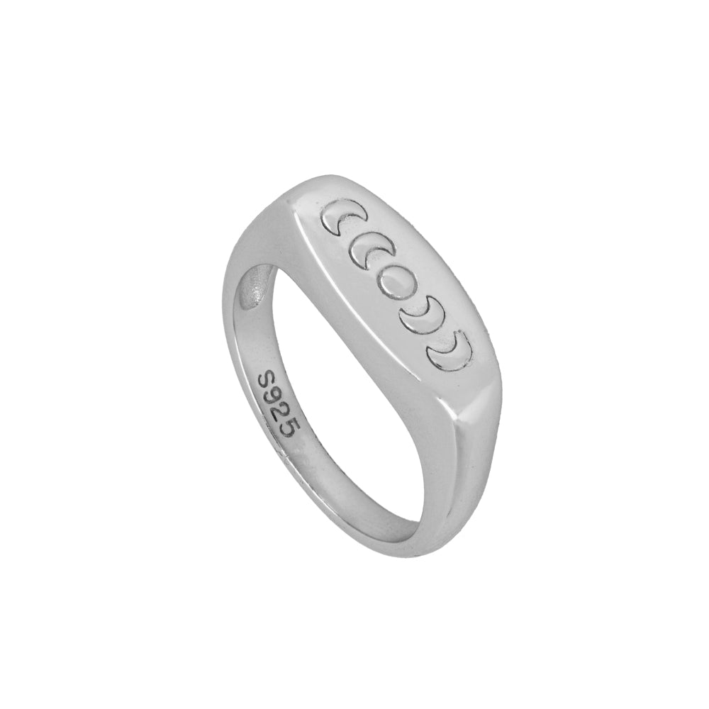 Anillo Fases Lunares - Plata de Ley 925