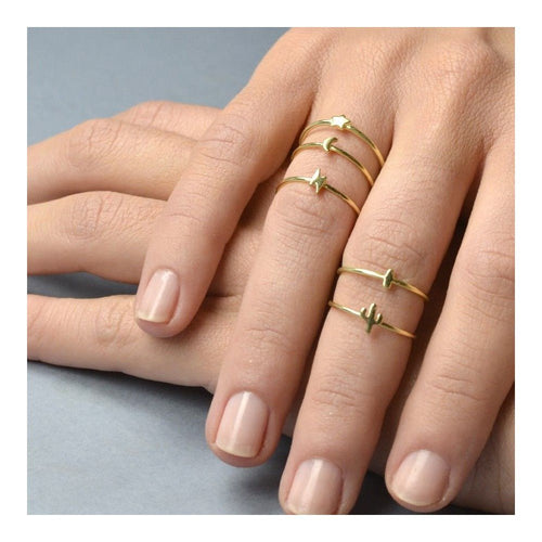 Anillo Little Cactus - Baño de Oro 18k