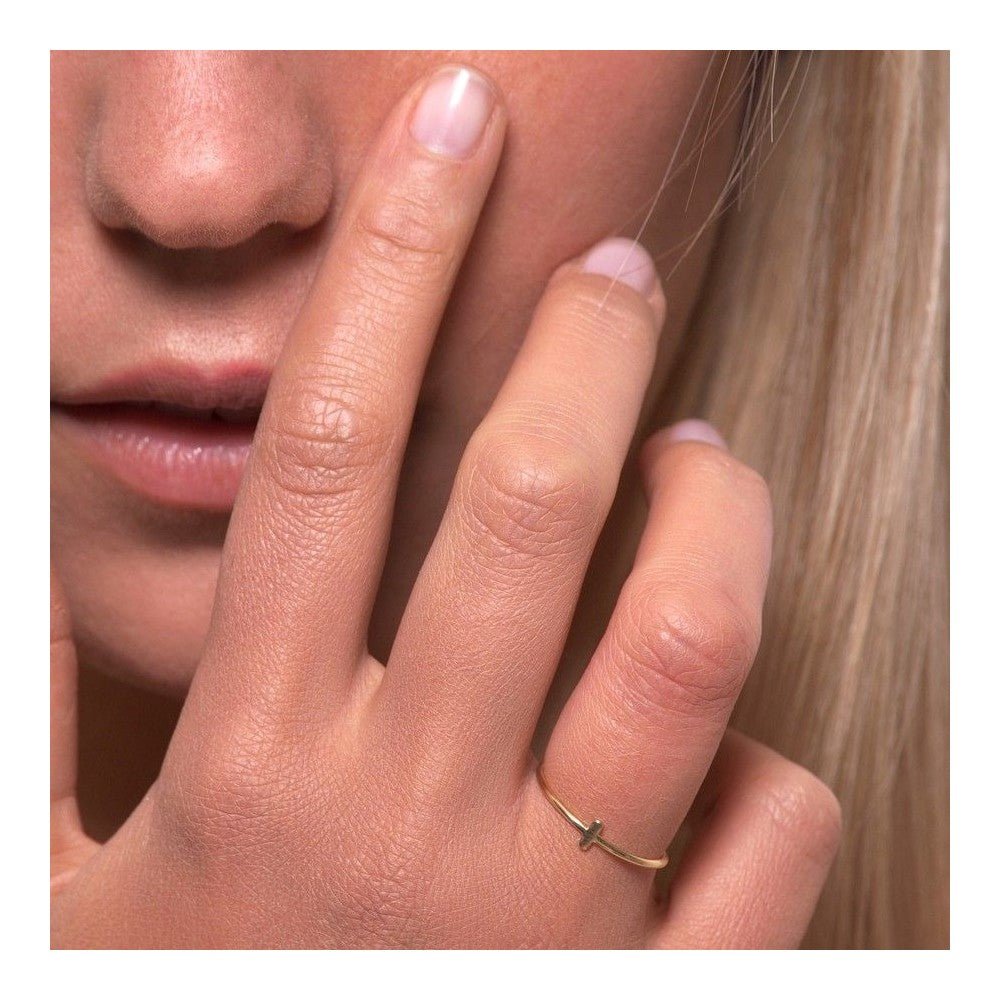 Anillo Little Line - Baño de Oro 18k