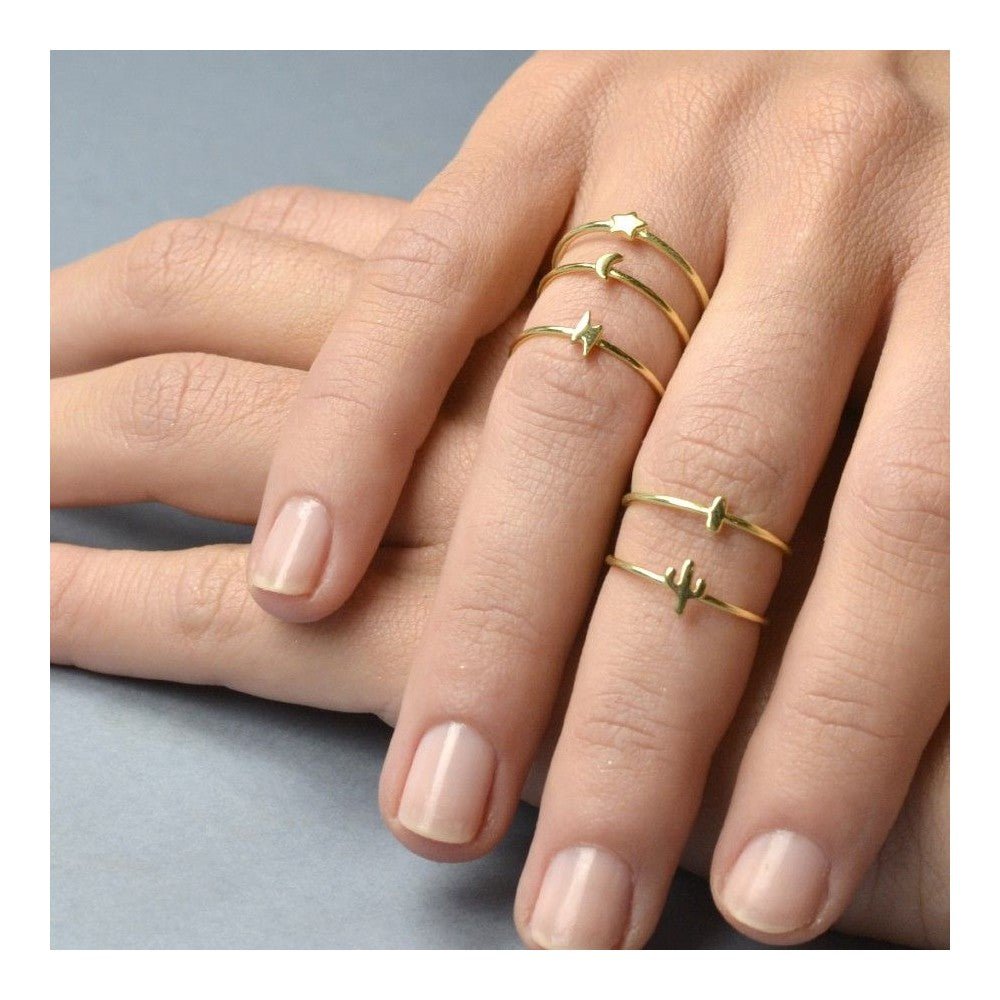 Anillo Little Star - Baño de Oro 18k