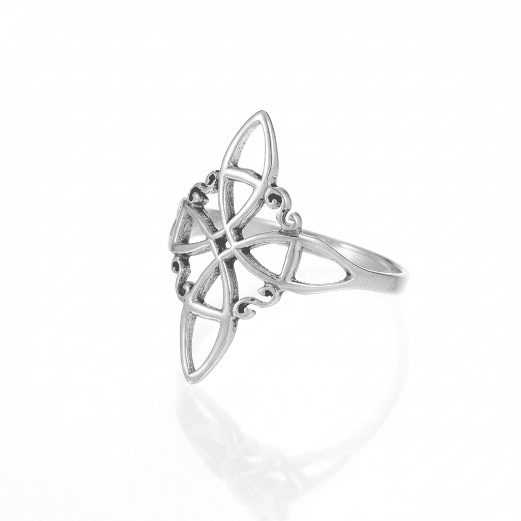 Anillo Nudo de Bruja en Plata de Ley 925
