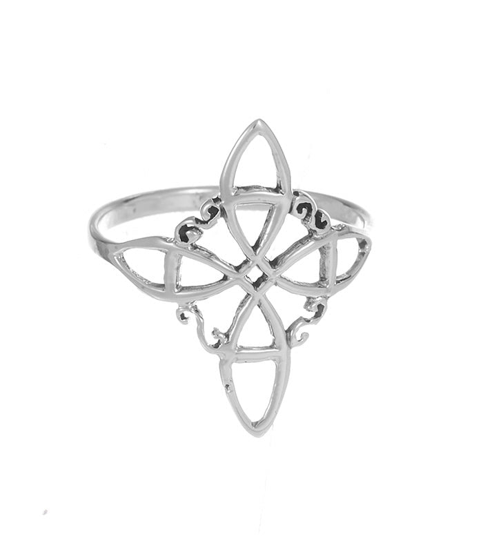 Anillo Nudo de Bruja en Plata de Ley 925