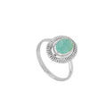 Anillo 'Ovale' de Amazonita - Plata de Ley